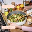 Beautiful 5.5 Quart Ceramic Non-Stick Sauté Pan, White Icing by Drew Barrymore