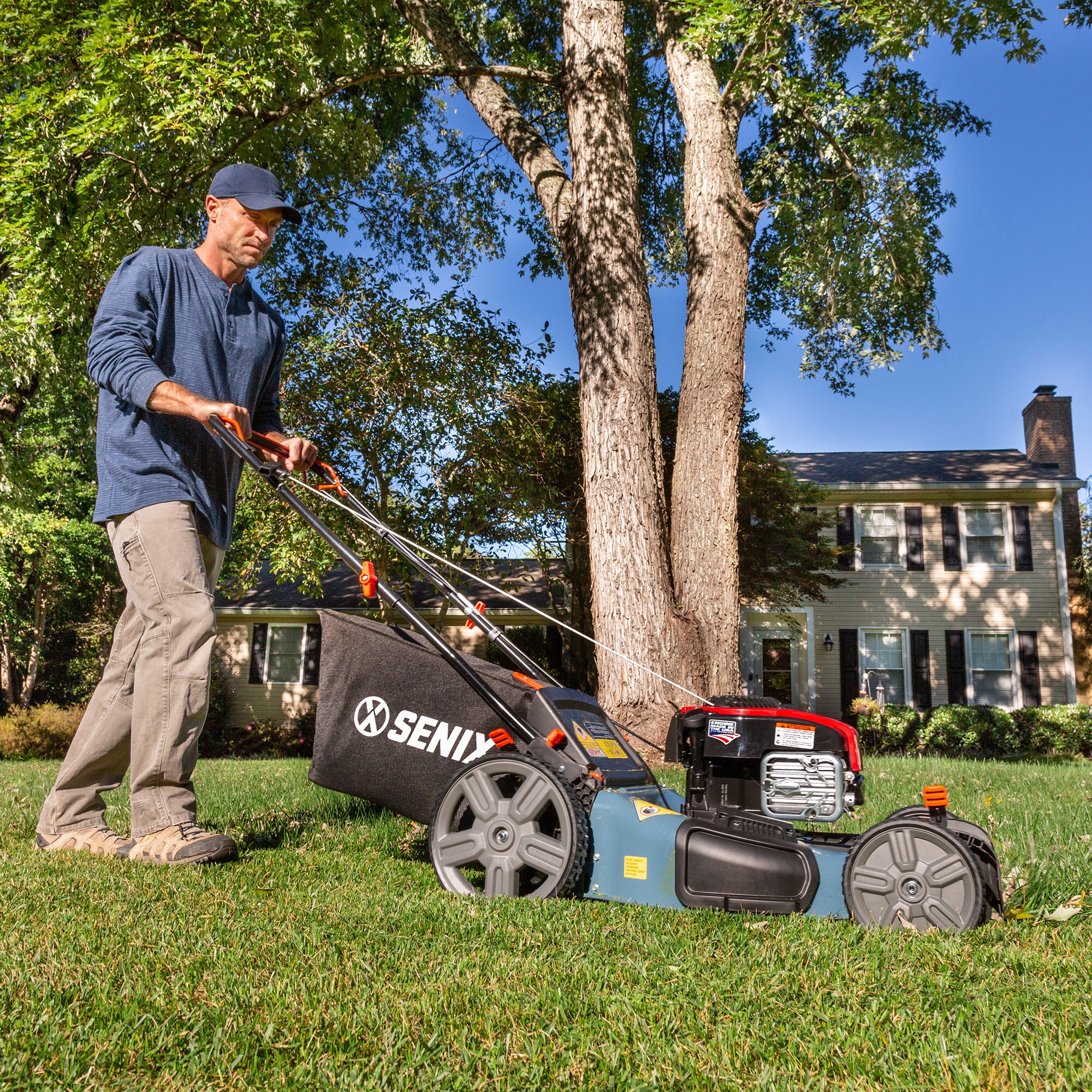 SENIX 21-in Gas Self-propelled Lawn Mower with 150-cc Briggs and Stratton Engine SENIX 21-in Gas Self-propelled Lawn Mower with 150-cc Briggs and Stratton Engine - Image 14