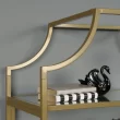 Better Homes & Gardens 71" Nola 5 Shelf Etagere Bookcase, Gold Finish