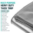 Core Tarps 30-ft x 30-ft Silver Waterproof Standard Polyethylene 10-mil Tarp