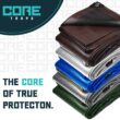 Core Tarps 20-ft x 20-ft Black Waterproof Commercial Polyethylene 20-mil Tarp