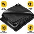 Core Tarps 20-ft x 20-ft Black Waterproof Commercial Polyethylene 20-mil Tarp