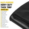 Core Tarps 20-ft x 20-ft Black Waterproof Commercial Polyethylene 20-mil Tarp