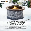 Sunjoy 31.89-in W Gray Clay Wood-Burning Fire Pit