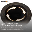 Sunjoy 31.89-in W Gray Clay Wood-Burning Fire Pit