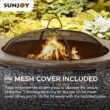 Sunjoy 31.89-in W Gray Clay Wood-Burning Fire Pit