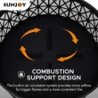 Sunjoy 30-in W Black Steel Wood-Burning Fire Pit