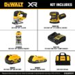 DEWALT 20V MAX XR 3-Tool Brushless Woodworking Power Tool Combo Kit with Soft Case (2-Batteries and Charger Included)