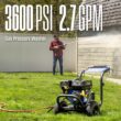 Westinghouse WPX3600 5 Included Nozzles Heavy Duty 3600 PSI 2.7-GPM Cold Water Gas Pressure Washer with 5 Spray Tips