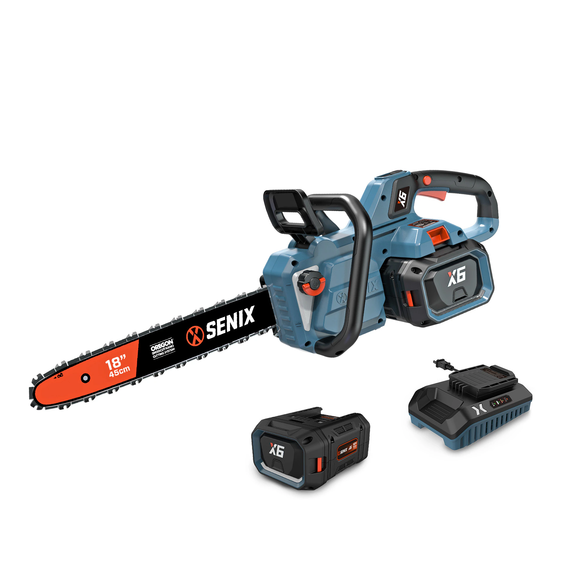 SENIX 60-volt Max 18-in Battery 4 Ah Chainsaw (Battery and Charger Included) SENIX 60-volt Max 18-in Battery 4 Ah Chainsaw (Battery and Charger Included)