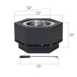 Sunjoy 25.79-in W Matte Hammered Black Stainless Steel Wood-Burning Fire Pit