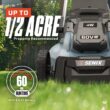 SENIX 60 Volt 60-volt 21-in Cordless Push Lawn Mower 6 Ah (1-Battery and Charger Included)