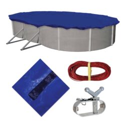 Blue Wave 36-ft x 20-ft Gold Polyethylene Winter Oval Pool Cover