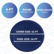 Blue Wave 32-ft x 32-ft Silver Polyethylene Winter Round Pool Cover Blue Wave 32-ft x 32-ft Silver Polyethylene Winter Round Pool Cover