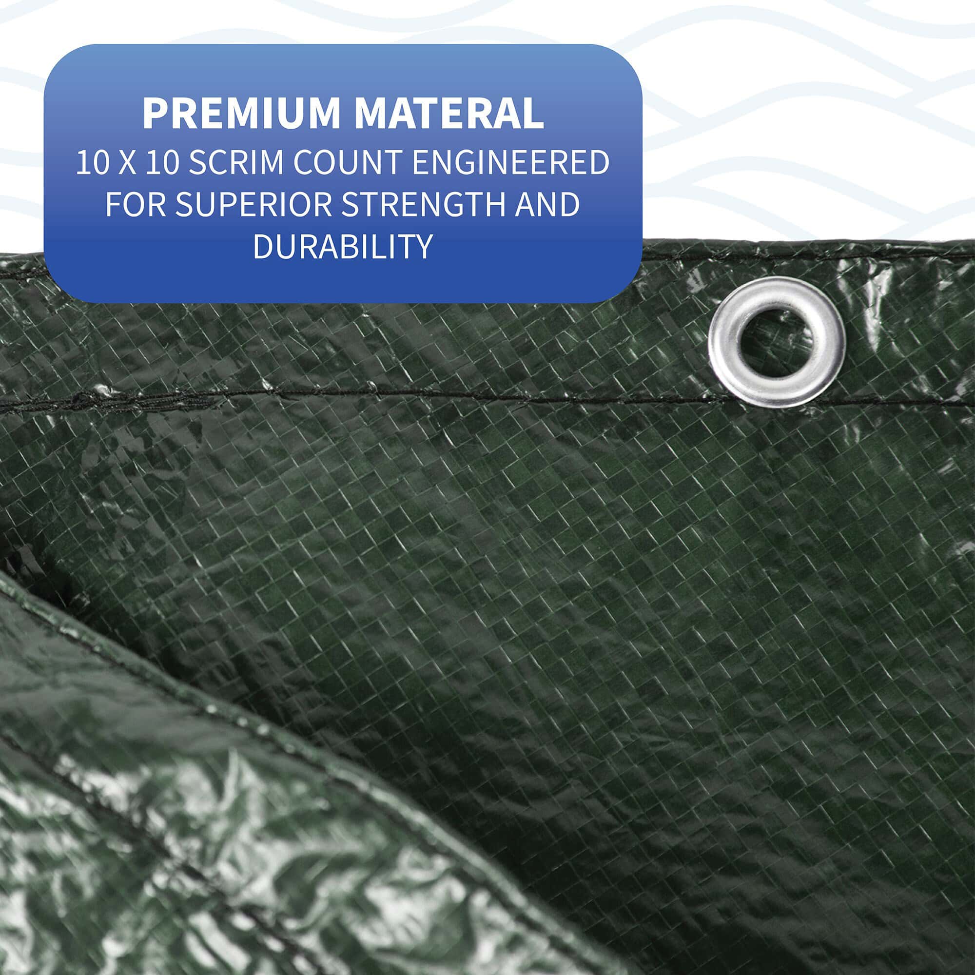 Blue Wave 32-ft x 32-ft Silver Polyethylene Winter Round Pool Cover Blue Wave 32-ft x 32-ft Silver Polyethylene Winter Round Pool Cover - Image 4