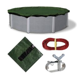Blue Wave 28-ft x 28-ft Silver Polyethylene Winter Round Pool Cover