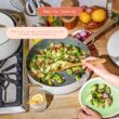 Beautiful 5.5 Quart Ceramic Non-Stick Sauté Pan, White Icing by Drew Barrymore