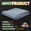 RAINDEWAY Large Tarps 30x30 Feet, 5.5 Mil - Multipurpose Waterproof Poly Tarp Cover, Silver/Blue Tarp