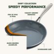 GreenPan Swift Healthy Ceramic Nonstick, 12 Piece Cookware Pots and Pans Set, Black