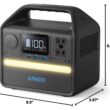 Anker 521 Portable Power Station Upgraded with LiFePO4 Battery, 256Wh 6-Port PowerHouse, 2 AC Outlets