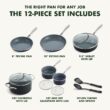 GreenPan Swift Healthy Ceramic Nonstick, 12 Piece Cookware Pots and Pans Set, Black