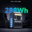 Anker SOLIX C300 Portable Power Station, Outdoor 288Wh LiFePO4 Battery, 300W (600W Surge) Solar Generator