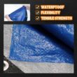 RAINDEWAY Large Tarps 30x30 Feet, 5.5 Mil - Multipurpose Waterproof Poly Tarp Cover, Silver/Blue Tarp