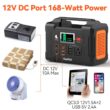 FF FLASHFISH 200W Portable Power Station, FlashFish 40800mAh Solar Generator With 110V AC Outlet/2 DC Ports/3 USB Ports