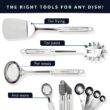 Home Hero Stainless Steel Kitchen Utensils Set - Nonstick Stainless Steel Cooking Utensils Set (54 Pcs)