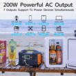 FF FLASHFISH 200W Portable Power Station, FlashFish 40800mAh Solar Generator With 110V AC Outlet/2 DC Ports/3 USB Ports