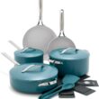 GreenPan Nova Healthy Ceramic Nonstick 10-Piece Cookware Pots and Pans Set, PFAS & PFOA-Free, Deep Teal