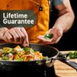HexClad Hybrid Nonstick 14-Inch Frying Pan with Steel Lid, Great for Braising, Dishwasher and Oven Safe