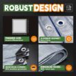 RAINDEWAY Large Tarps 30x30 Feet, 5.5 Mil - Multipurpose Waterproof Poly Tarp Cover, Silver/Blue Tarp