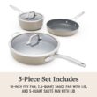 Calphalon Premier Ceramic Nonstick 8" and 10" Frying Pan Set, Mushroom Grey