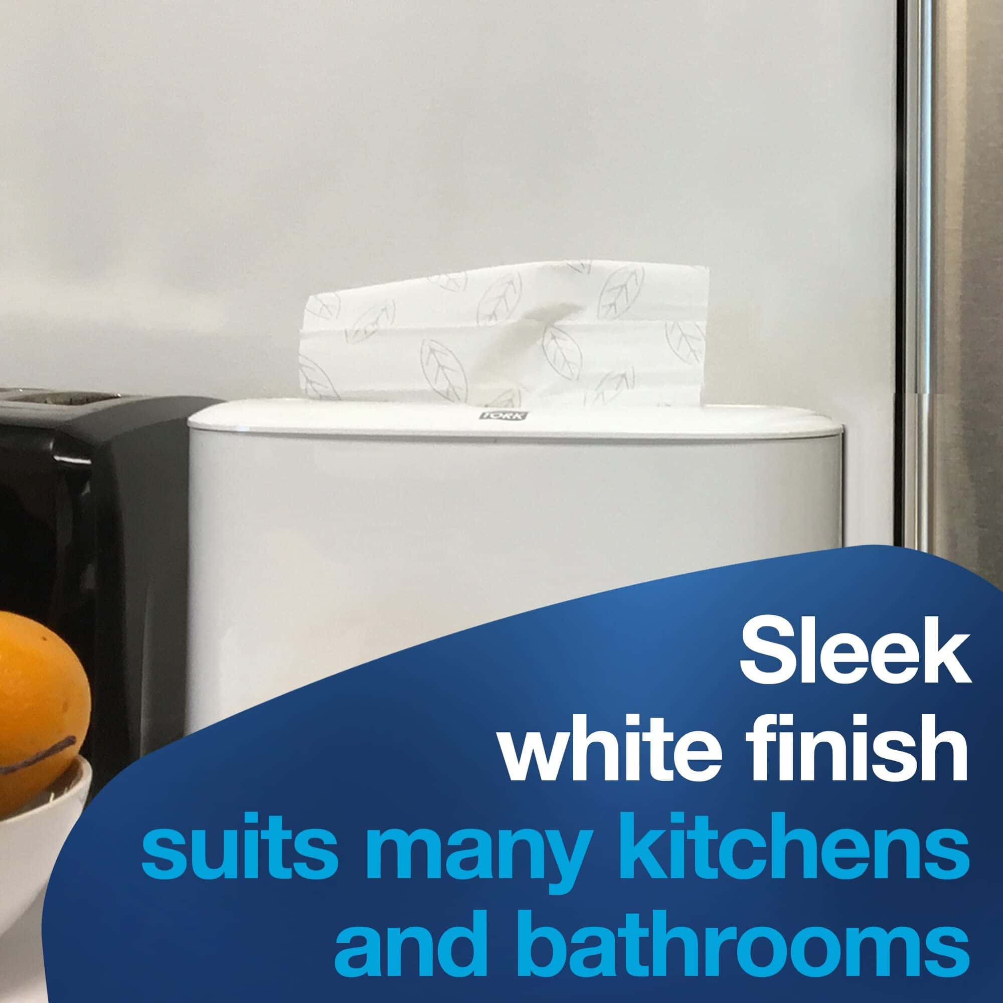 Tork Xpress Paper Towel Dispenser, White, Compact for Home Use, Fits H2 Hand Towels Tork Xpress Paper Towel Dispenser, White, Compact for Home Use, Fits H2 Hand Towels - Image 6