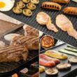 Cast Iron Reversible Grill/Griddle Set with Press, Scraper & Mitts - Pre-Seasoned, Non-Stick - 16.75" x 9.5"
