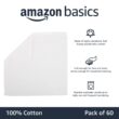 Amazon Basics Bath towel for Face, bathroom, Fast Drying salon towels, 60 Pack, White (12 x 12 inches)