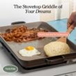 Our Place Griddle Pan - Versatile Nonstick Ceramic Sheet Pan & Stovetop Griddle, 5 Qt Capacity, Blue Salt