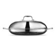 HexClad Hybrid Nonstick 14-Inch Frying Pan with Steel Lid, Great for Braising, Dishwasher and Oven Safe