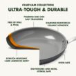 GreenPan Chatham Hard Anodized Healthy Ceramic Nonstick 10 Piece Cookware Pots and Pans Set, Frying Pan Skillets, Gray