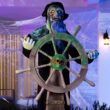 Haunted Living 6-ft Haunted Harbor Talking LED Steering Captain Animatronic