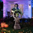 Haunted Living 6-ft Haunted Harbor Talking LED Steering Captain Animatronic