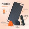Cast Iron Griddle, Reversible Grill/Griddle, Cast Iron Press, Pan Scraper, Pinch Mitts (9.5" x 16.75")