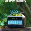 DaranEner Portable Power Station 56000mAh, 179.2Wh LiFePO4 Battery Backup w/ 2 300W (Peak 600W) AC Outlets