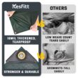 Kesfitt Tarp Heavy Duty Waterproof 12x16FT,16 Mil Thick Tarps Tear&Fade Resistant, UV Resistant, Poly Tarp Cover (Green/Blue)