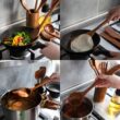 Wooden Spoons for Cooking, Wooden Cooking Utensils Set, Wooden Utensil Set with Holder, Spoon Rest & Hooks, 8-piece set