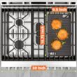 Cast Iron Griddle, Reversible Grill/Griddle, Cast Iron Press, Pan Scraper, Pinch Mitts (9.5" x 16.75")