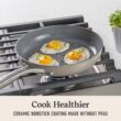 Calphalon Premier Ceramic Nonstick 8" and 10" Frying Pan Set, Mushroom Grey