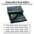 CARTMAN Finished Size 30x40 Feet Waterproof Green Tarp 8 Mil Thick, Multipurpose Protective Cover
