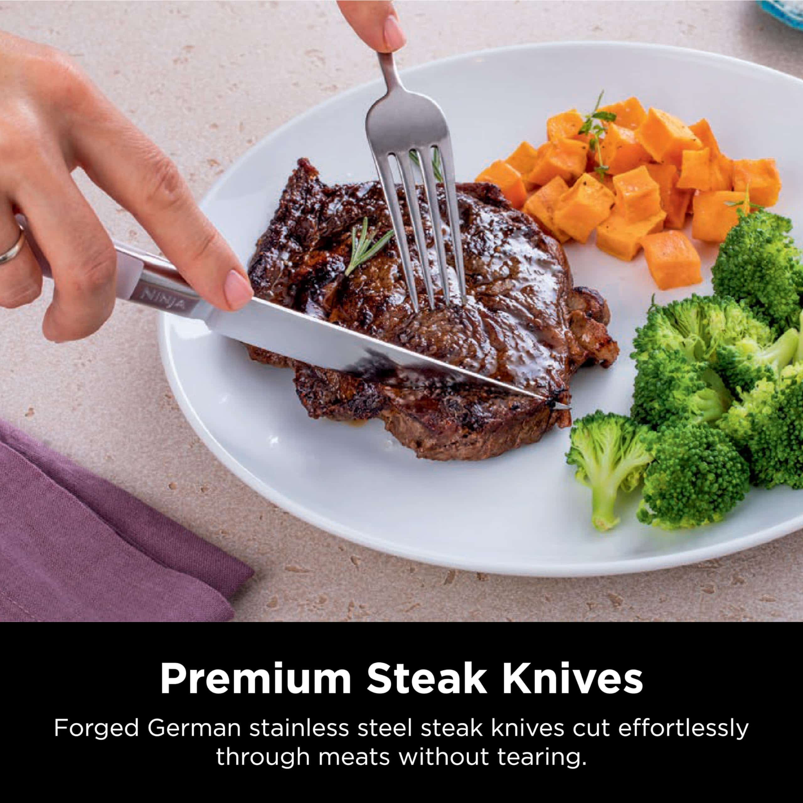 Ninja K52015 Foodi NeverDull 15 Piece Premium Knife System, Wood Series Block, German Stainless Steel Ninja K52015 Foodi NeverDull 15 Piece Premium Knife System, Wood Series Block, German Stainless Steel - Image 4